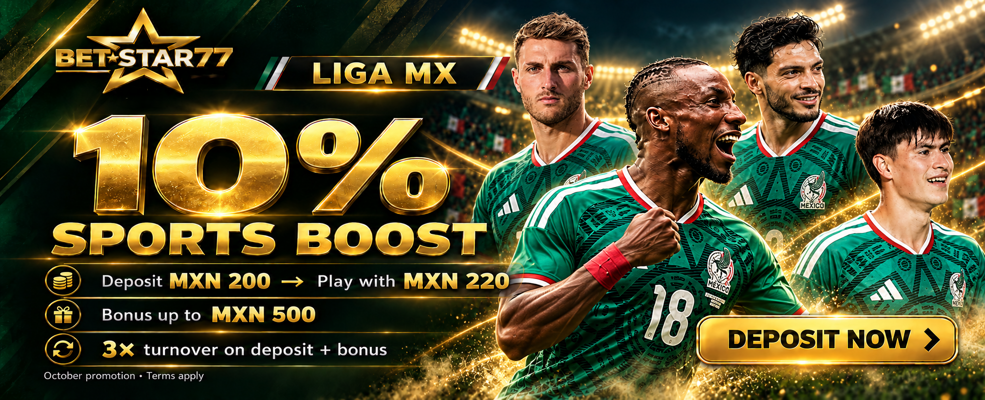 Betstar77 Liga MX bonus